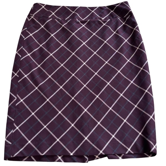 The Limited Size 8 Purple Plaid Pencil Skirt | Work to Weekend - Picture 2 of 4